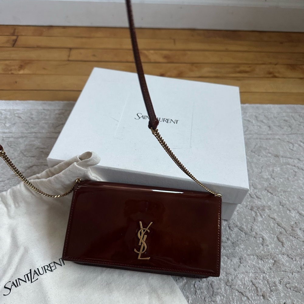 Saint Laurent Cassandre Phone Holder on Chain - Picture 6 of 6